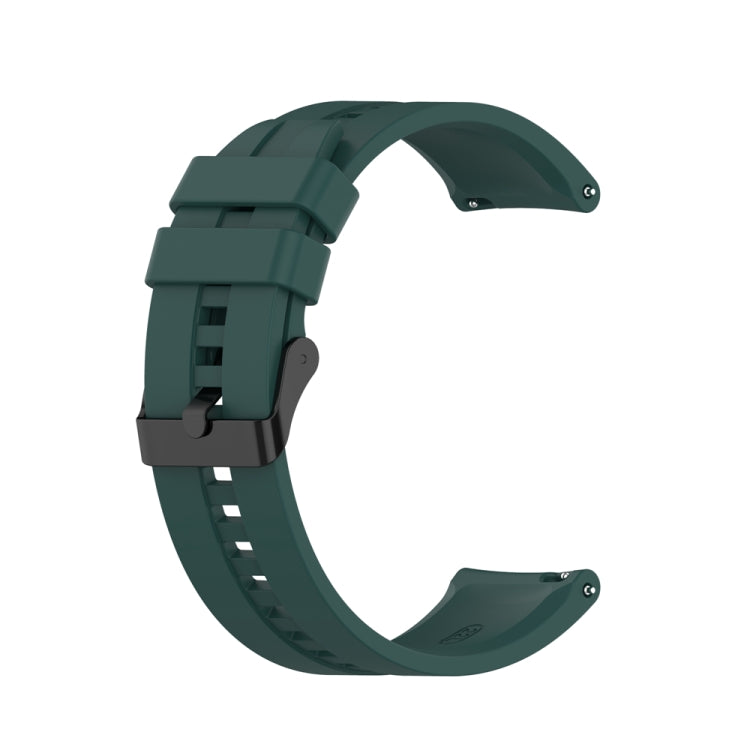 For Huawei Watch Buds 22mm Silicone Black Buckle Watch Band