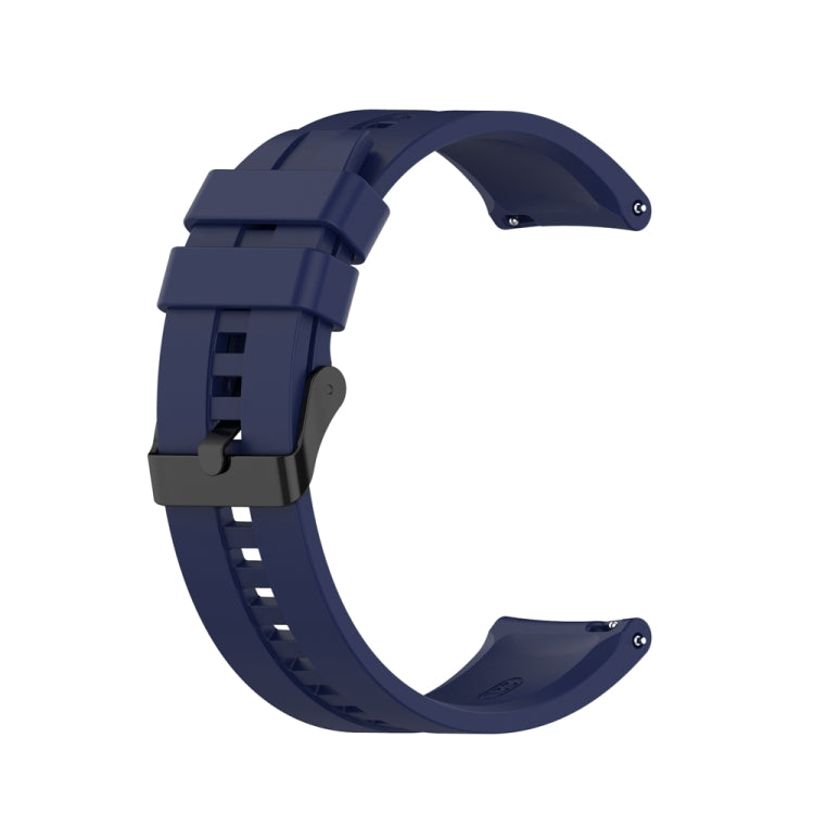 For Huawei Watch Buds 22mm Silicone Black Buckle Watch Band