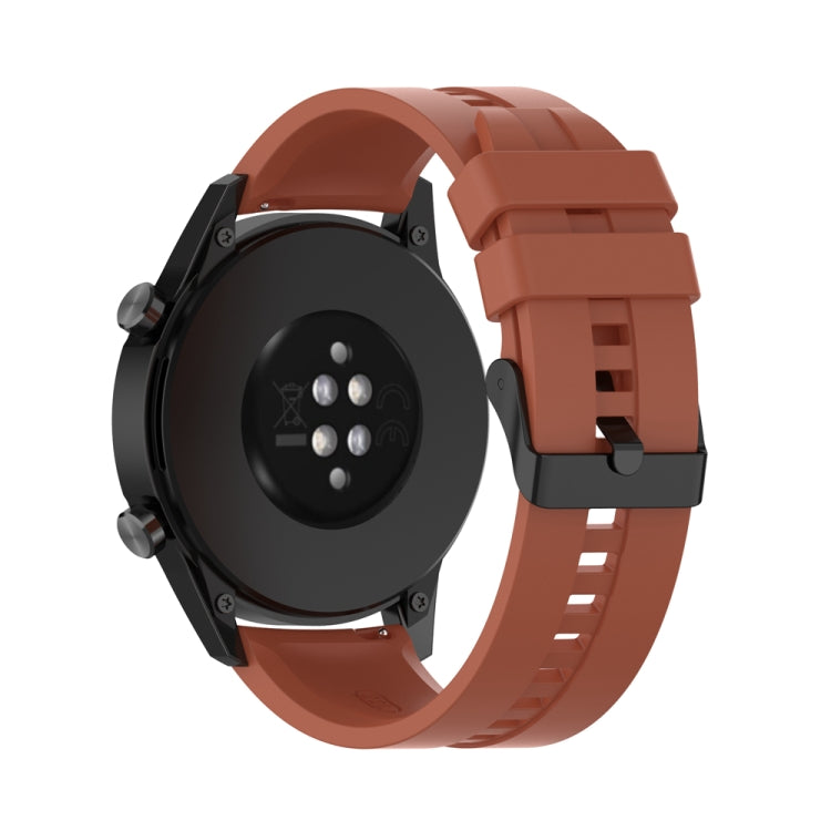 For Huawei Watch 3 Pro New 22mm Silicone Black Buckle Watch Band