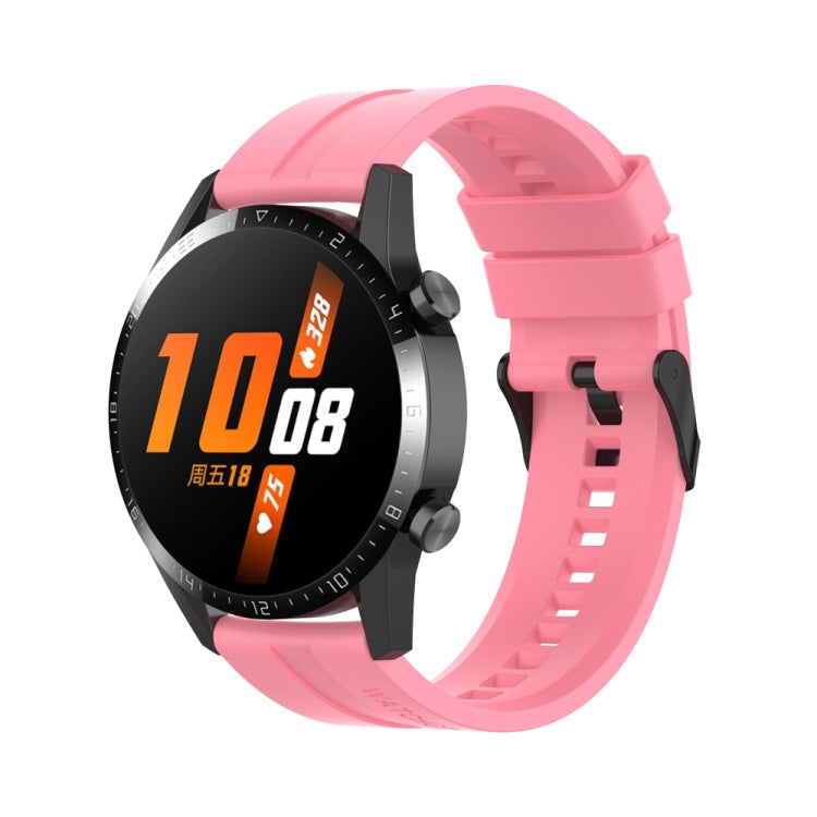 For Huawei Watch 3 Pro New 22mm Silicone Black Buckle Watch Band