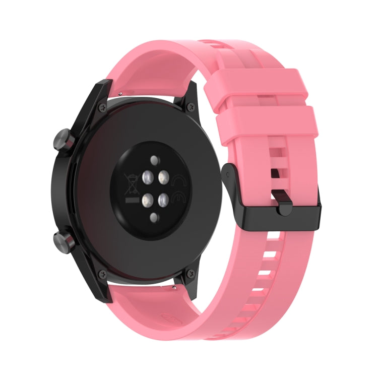 For Huawei Watch 3 Pro New 22mm Silicone Black Buckle Watch Band
