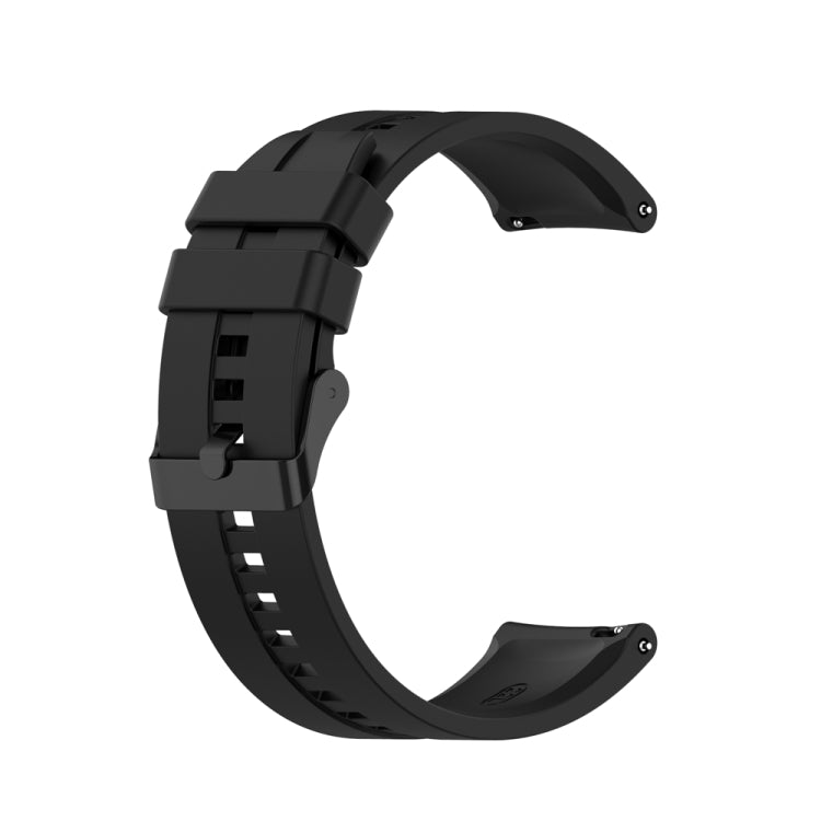 For Huawei Watch 3 Pro New 22mm Silicone Black Buckle Watch Band