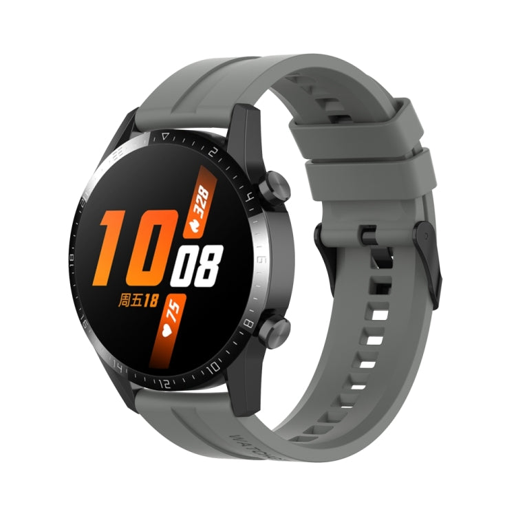 For Huawei Watch 3 Pro New 22mm Silicone Black Buckle Watch Band