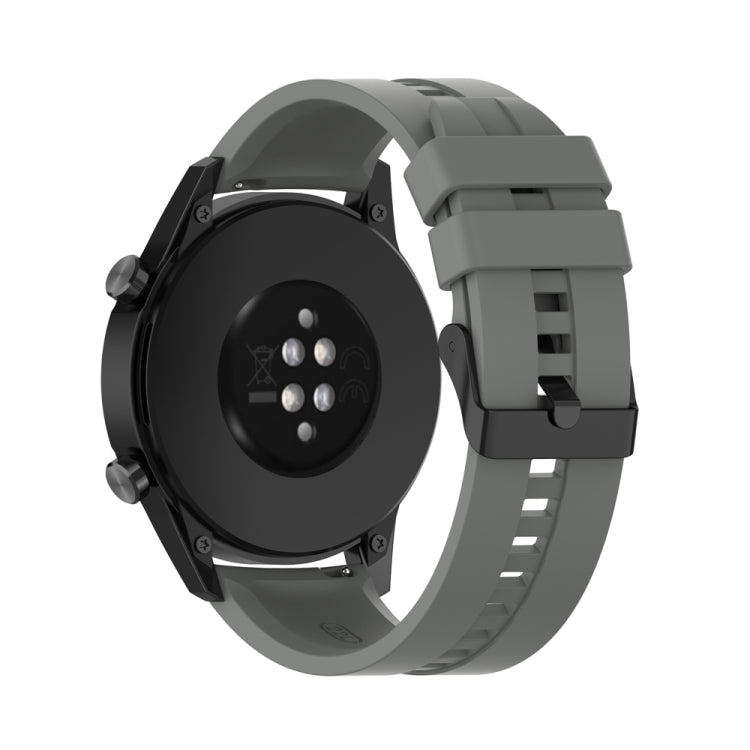 For Huawei Watch 3 Pro New 22mm Silicone Black Buckle Watch Band