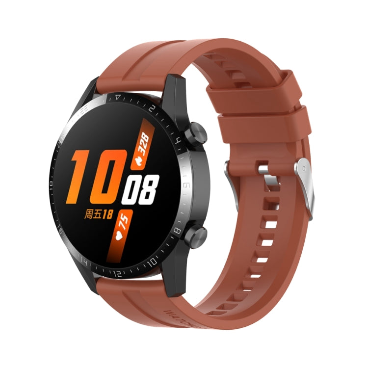 For Huawei Watch Buds / Watch 3 Pro New 22mm Silicone Silver Buckle Watch Band