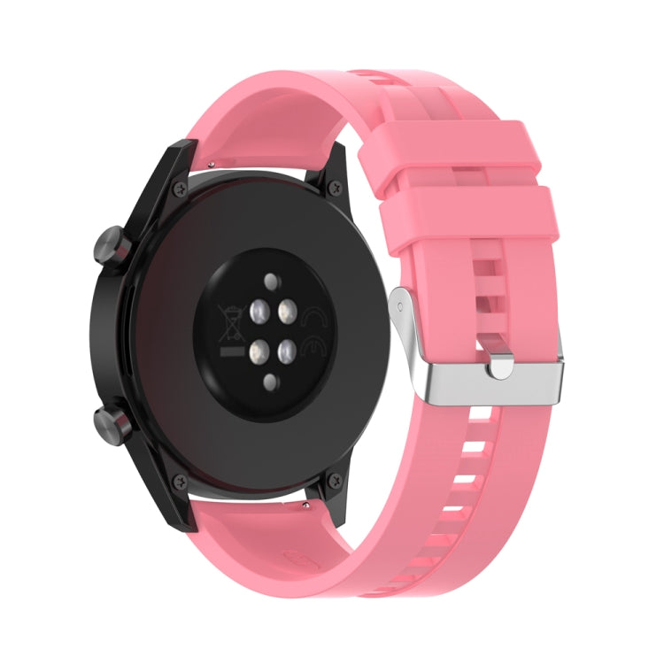 For Huawei Watch Buds / Watch 3 Pro New 22mm Silicone Silver Buckle Watch Band