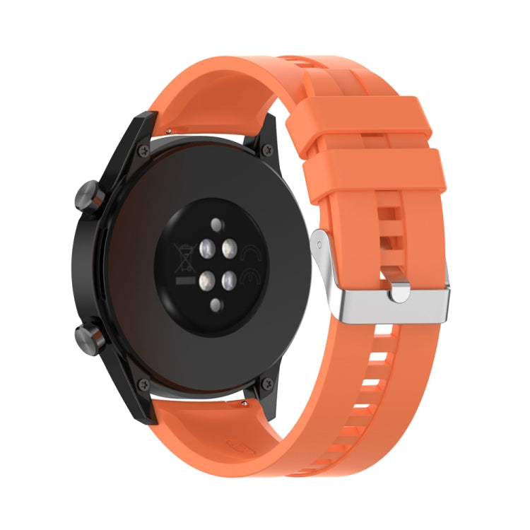 For Huawei Watch Buds / Watch 3 Pro New 22mm Silicone Silver Buckle Watch Band