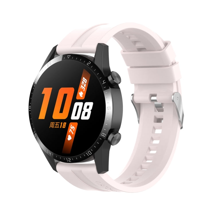 For Huawei Watch Buds / Watch 3 Pro New 22mm Silicone Silver Buckle Watch Band