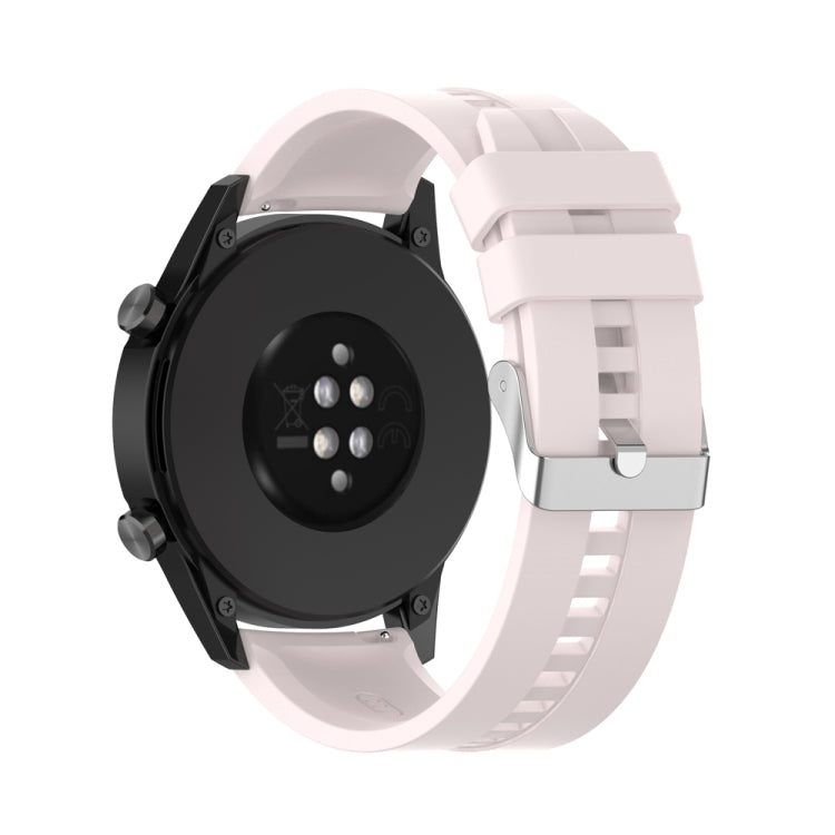 For Huawei Watch Buds / Watch 3 Pro New 22mm Silicone Silver Buckle Watch Band