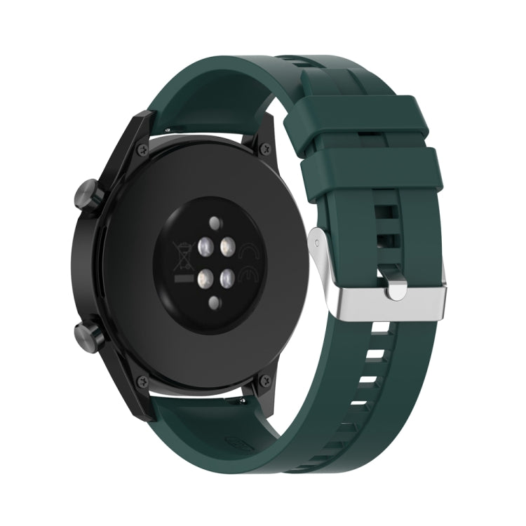 For Huawei Watch Buds / Watch 3 Pro New 22mm Silicone Silver Buckle Watch Band