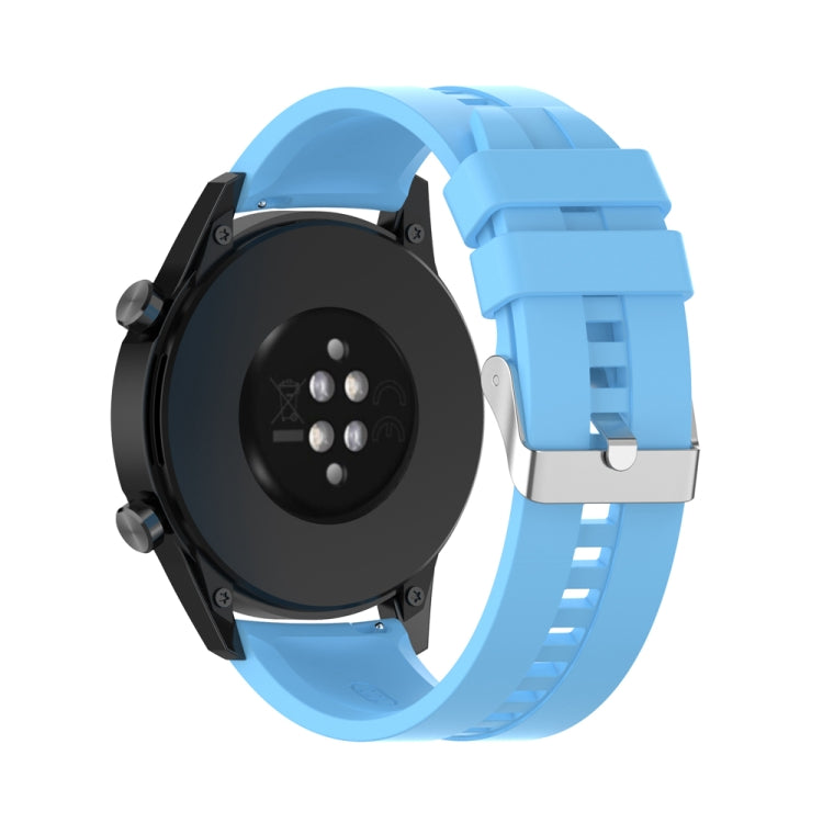 For Huawei Watch Buds / Watch 3 Pro New 22mm Silicone Silver Buckle Watch Band