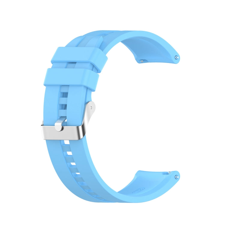 For Huawei Watch Buds / Watch 3 Pro New 22mm Silicone Silver Buckle Watch Band