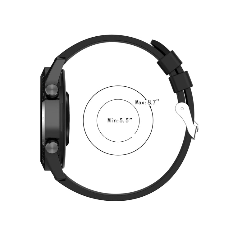 For Huawei Watch Buds / Watch 3 Pro New 22mm Silicone Silver Buckle Watch Band