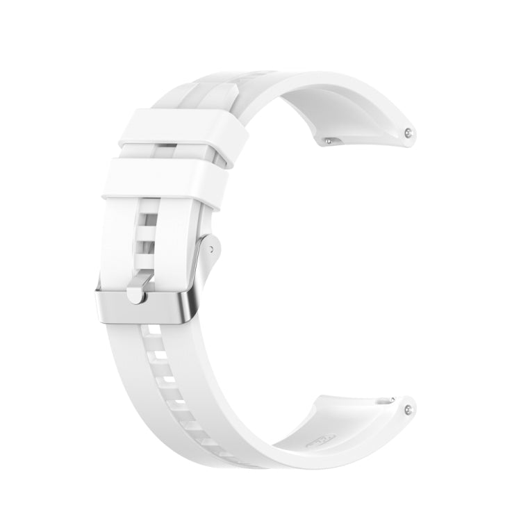 For Huawei Watch Buds / Watch 3 Pro New 20mm Silicone Silver Buckle Watch Band