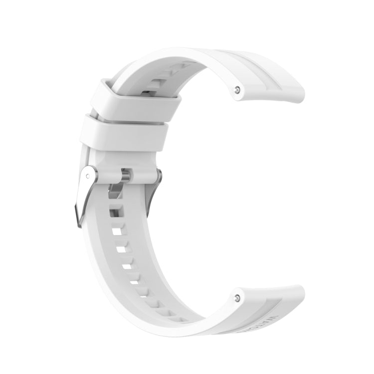 For Huawei Watch Buds / Watch 3 Pro New 20mm Silicone Silver Buckle Watch Band