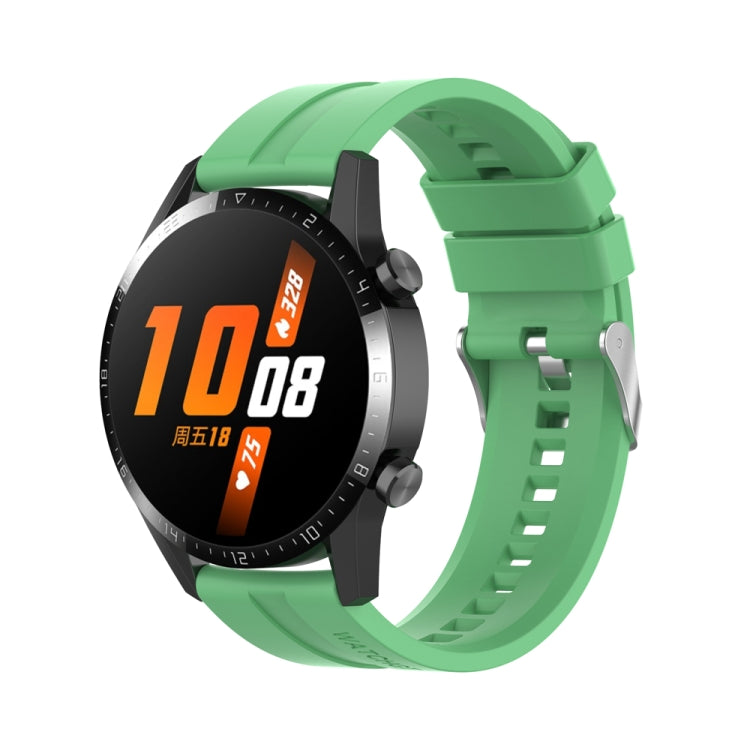 For Huawei Watch Buds / Watch 3 Pro New 20mm Silicone Silver Buckle Watch Band