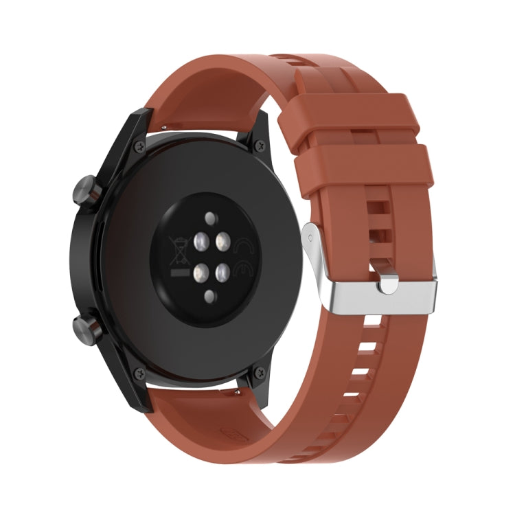 For Huawei Watch Buds / Watch 3 Pro New 20mm Silicone Silver Buckle Watch Band