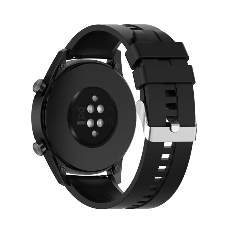 For Huawei Watch Buds / Watch 3 Pro New 20mm Silicone Silver Buckle Watch Band