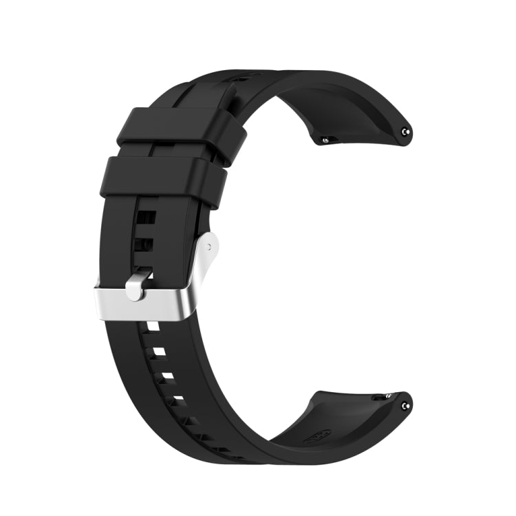 For Huawei Watch Buds / Watch 3 Pro New 20mm Silicone Silver Buckle Watch Band