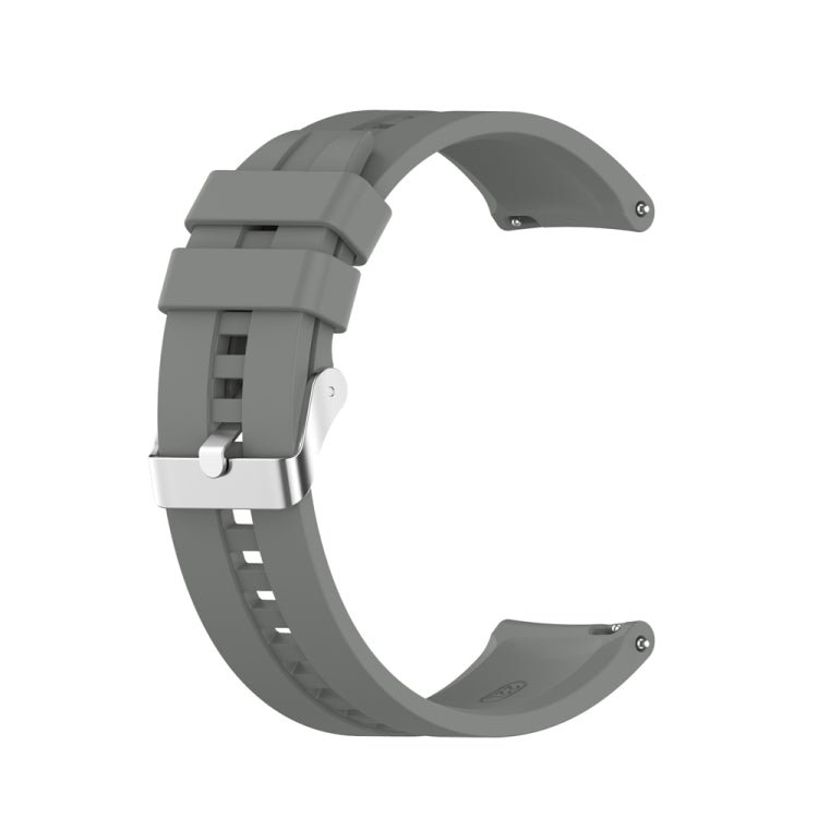 For Huawei Watch Buds / Watch 3 Pro New 20mm Silicone Silver Buckle Watch Band