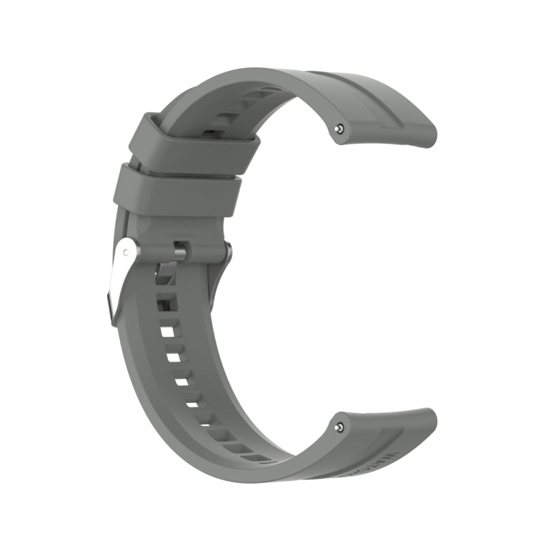 For Huawei Watch Buds / Watch 3 Pro New 20mm Silicone Silver Buckle Watch Band