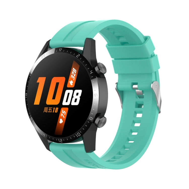 For Huawei Watch Buds / Watch 3 Pro New 20mm Silicone Silver Buckle Watch Band