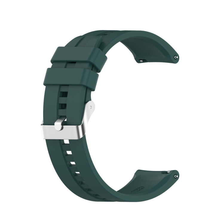 For Huawei Watch Buds / Watch 3 Pro New 20mm Silicone Silver Buckle Watch Band