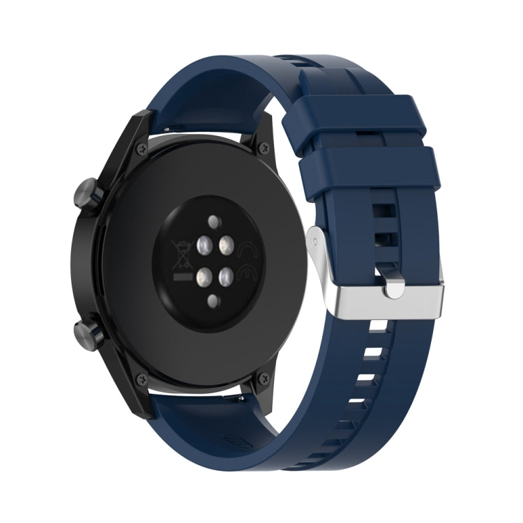 For Huawei Watch Buds / Watch 3 Pro New 20mm Silicone Silver Buckle Watch Band