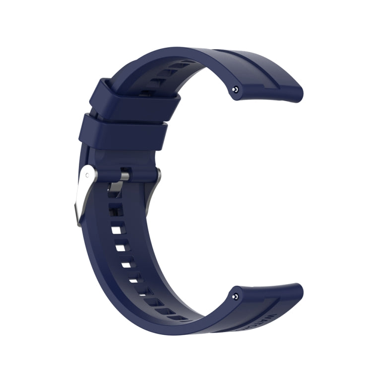 For Huawei Watch Buds / Watch 3 Pro New 20mm Silicone Silver Buckle Watch Band