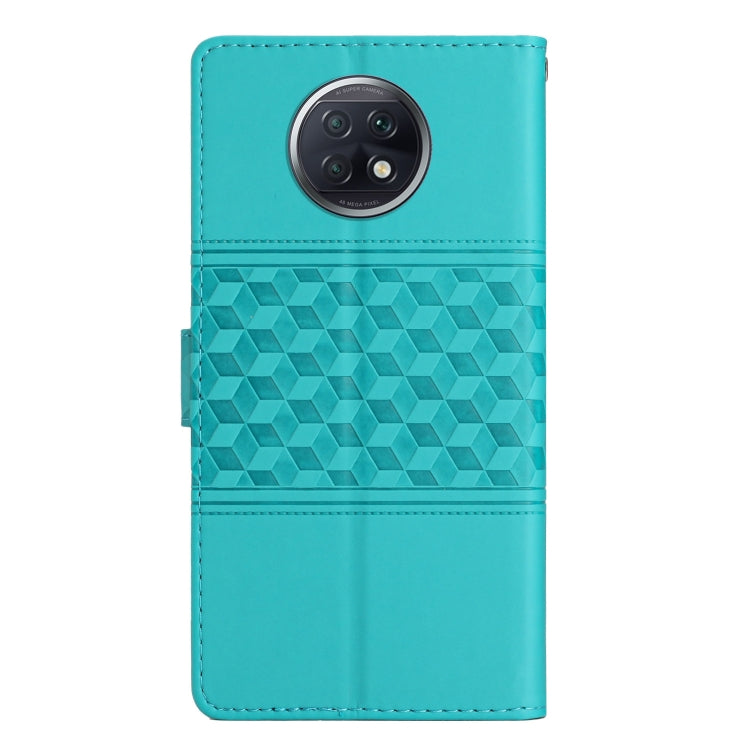 For Xiaomi Redmi Note 9 5G / Note 9T Diamond Embossed Skin Feel Leather Phone Case with Lanyard