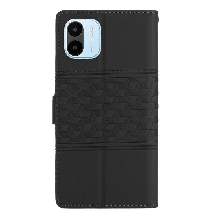 For Xiaomi Redmi A1 Diamond Embossed Skin Feel Leather Phone Case with Lanyard