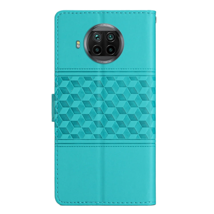 For Xiaomi Mi 10T Lite Diamond Embossed Skin Feel Leather Phone Case with Lanyard