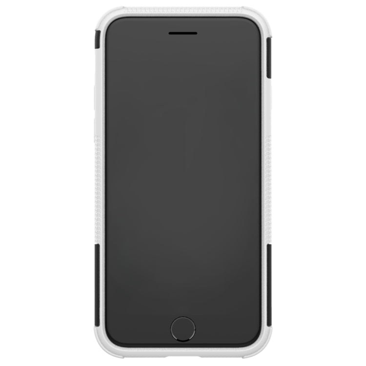 For iPhone SE 2022 / SE 2020 Tire Texture Shockproof TPU+PC Protective Case with Holder
