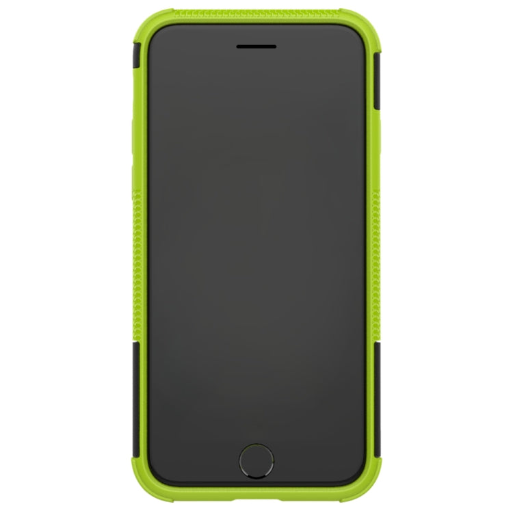 For iPhone SE 2022 / SE 2020 Tire Texture Shockproof TPU+PC Protective Case with Holder