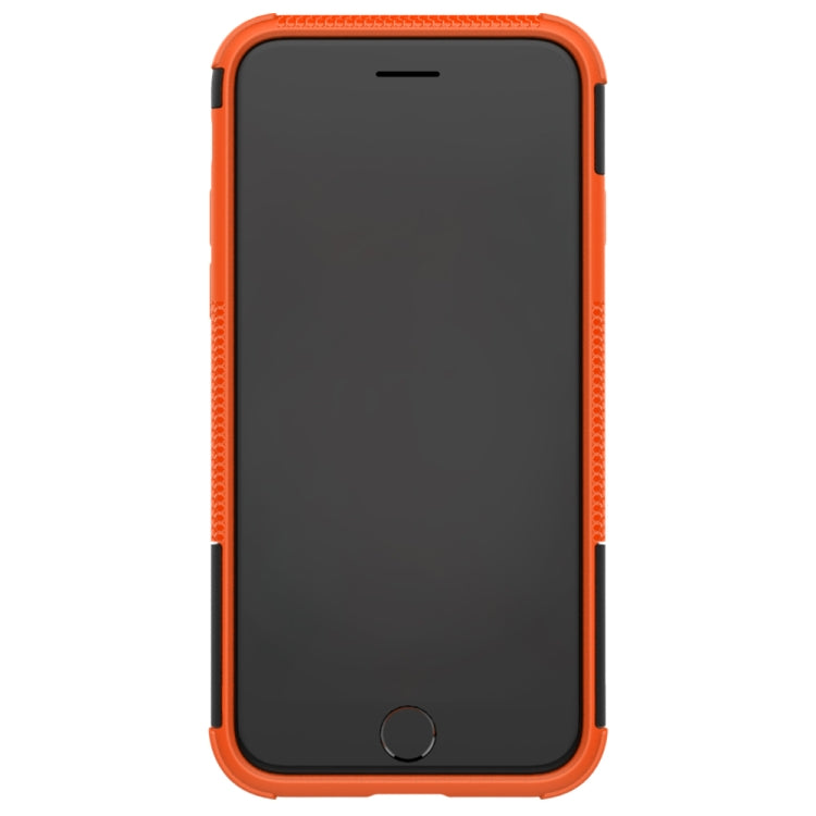 For iPhone SE 2022 / SE 2020 Tire Texture Shockproof TPU+PC Protective Case with Holder