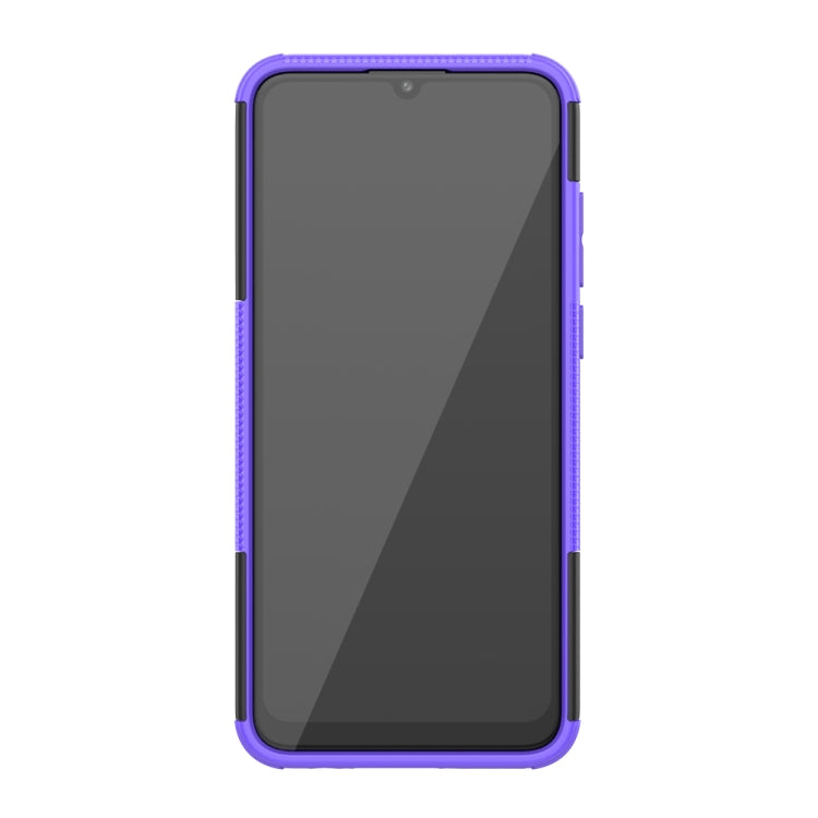 For Huawei Honor Play 9A Tire Texture Shockproof TPU+PC Protective Case with Holder