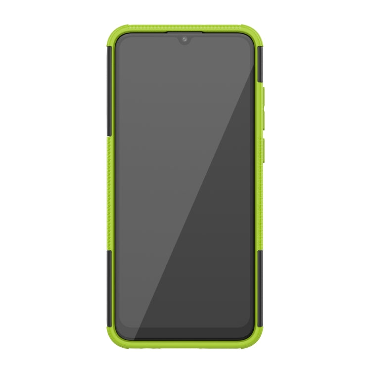 For Huawei Honor Play 9A Tire Texture Shockproof TPU+PC Protective Case with Holder