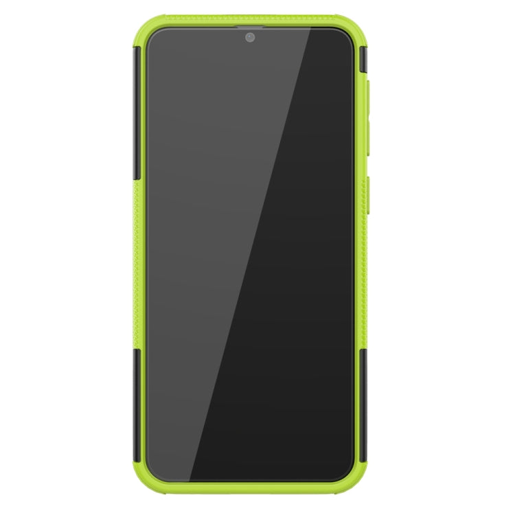 For Galaxy M31 Tire Texture Shockproof TPU+PC Protective Case with Holder