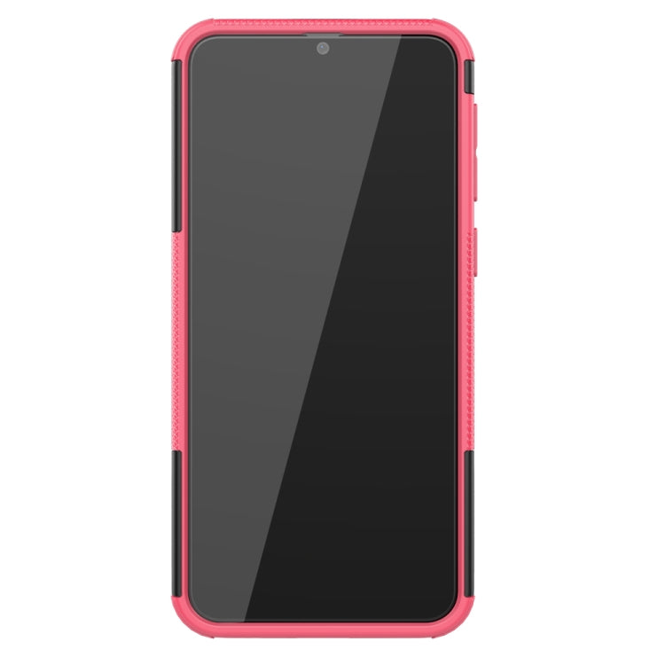 For Galaxy M31 Tire Texture Shockproof TPU+PC Protective Case with Holder