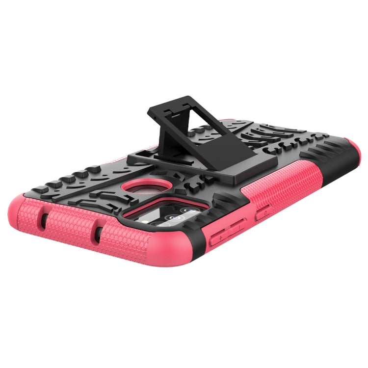 For Galaxy M31 Tire Texture Shockproof TPU+PC Protective Case with Holder