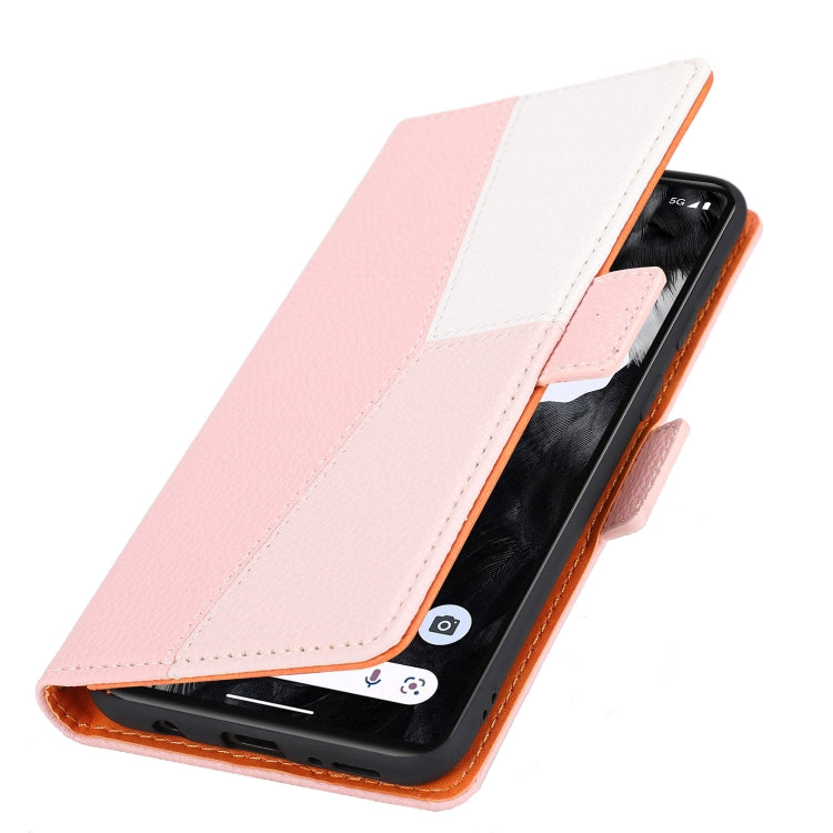 For Google Pixel 7 Pro 5G Litchi Texture Color Matching Leather Phone Case