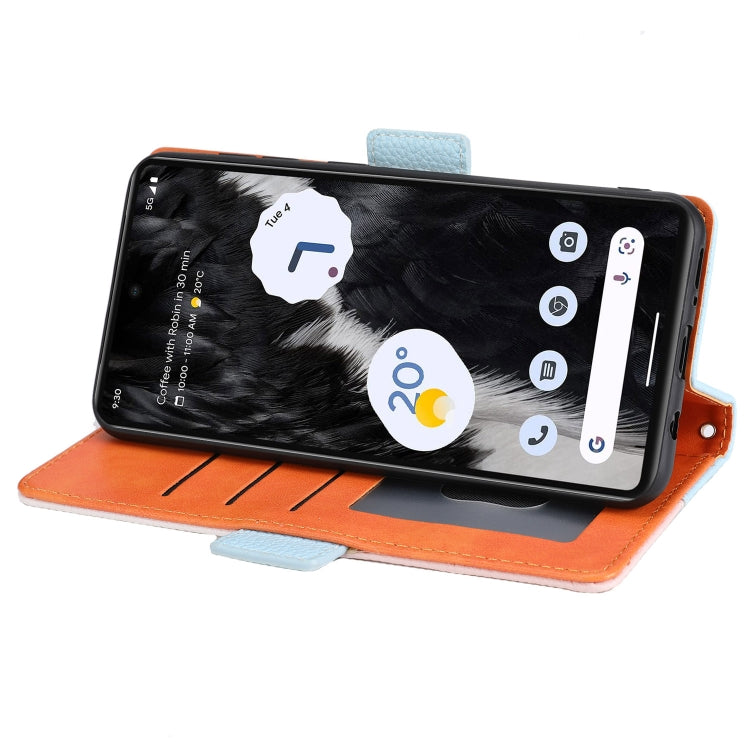 For Google Pixel 7 Pro 5G Litchi Texture Color Matching Leather Phone Case