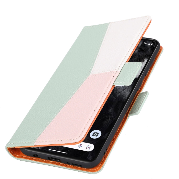 For Google Pixel 7 Pro 5G Litchi Texture Color Matching Leather Phone Case