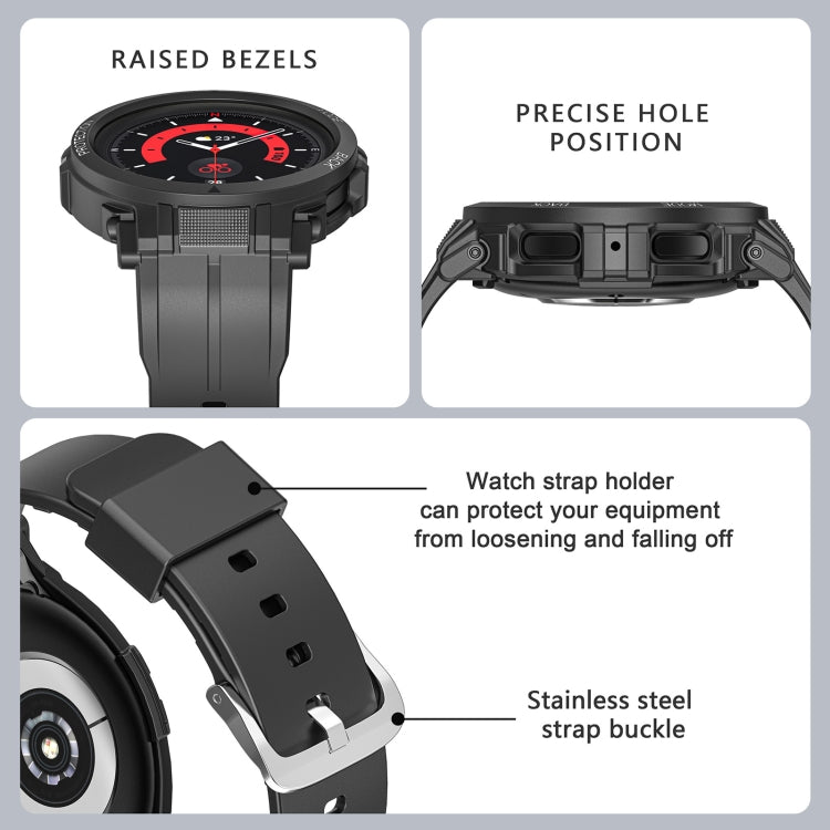 For Samsung Galaxy Watch 5 Pro 45mm Sport Integrated TPU Watch Band