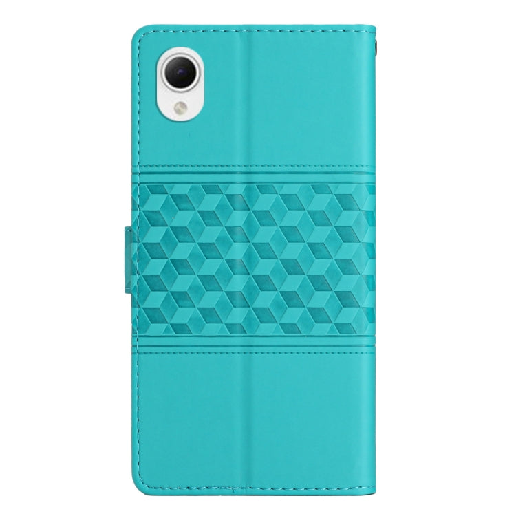 For Samsung Galaxy A23e / A23s Diamond Embossed Skin Feel Leather Phone Case with Lanyard