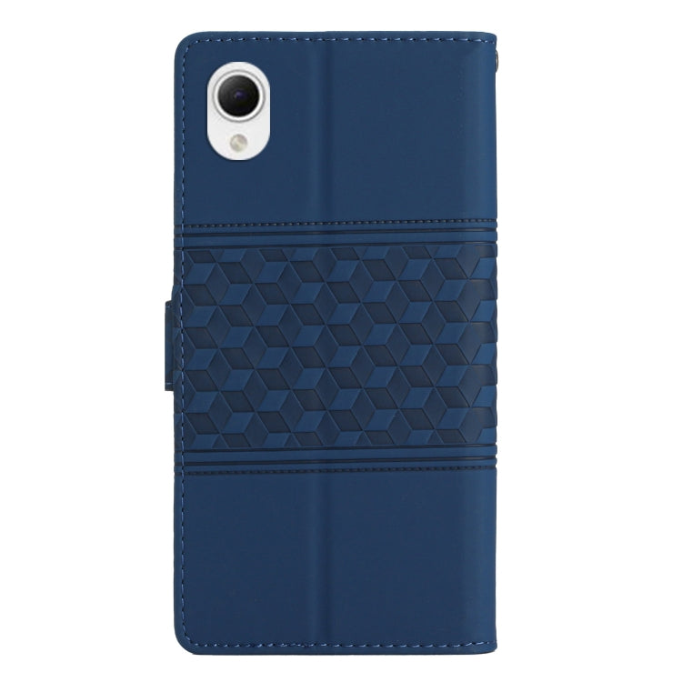 For Samsung Galaxy A23e / A23s Diamond Embossed Skin Feel Leather Phone Case with Lanyard