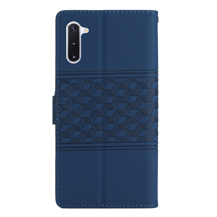 For Samsung Galaxy Note10 Diamond Embossed Skin Feel Leather Phone Case with Lanyard