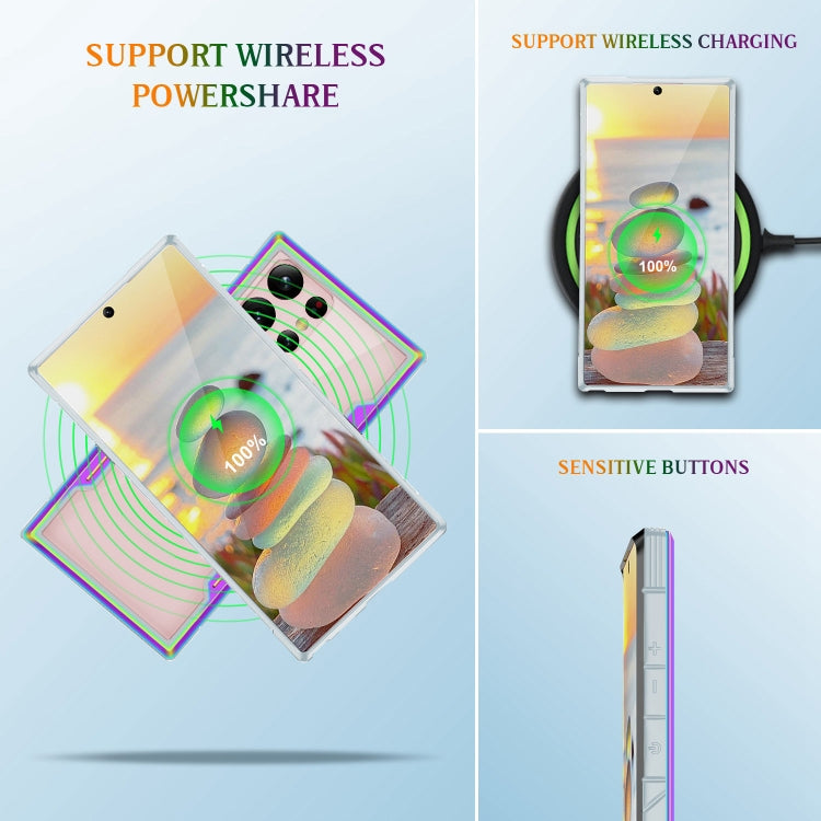 For Samsung Galaxy S23 5G Defender Metal Clear PC Soft TPU Phone Case