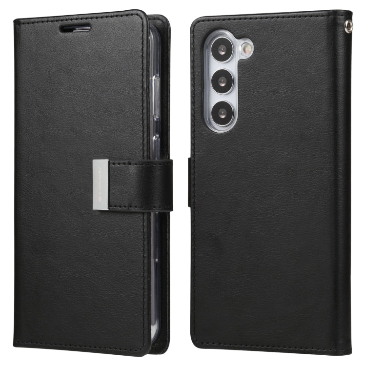 For Samsung Galaxy S23+ 5G GOOSPERY RICH DIARY Crazy Horse Texture Leather Phone Case