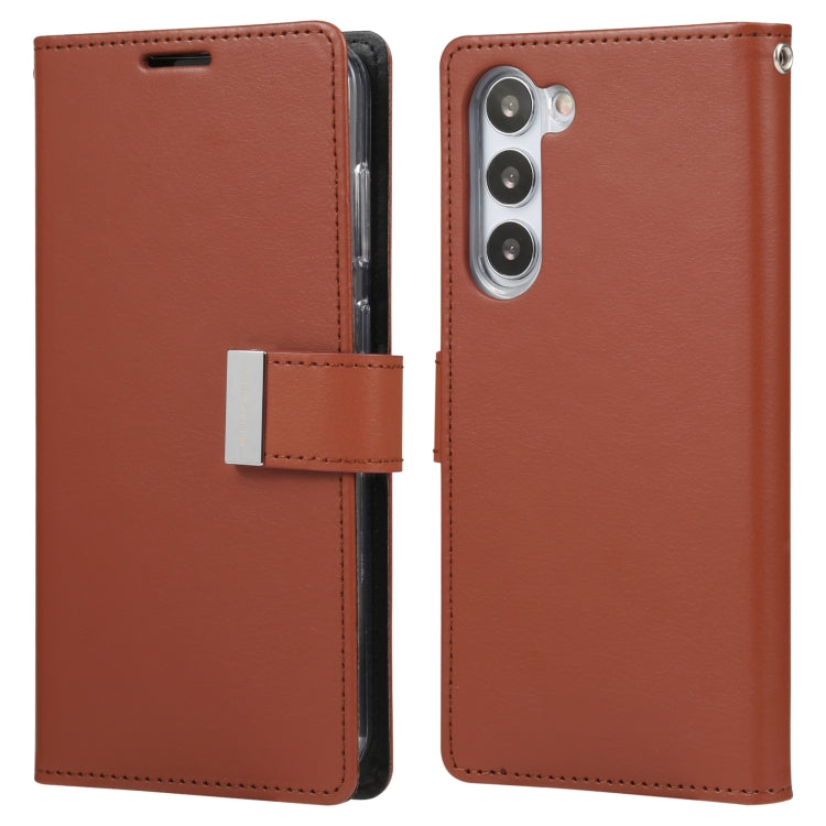 For Samsung Galaxy S23+ 5G GOOSPERY RICH DIARY Crazy Horse Texture Leather Phone Case